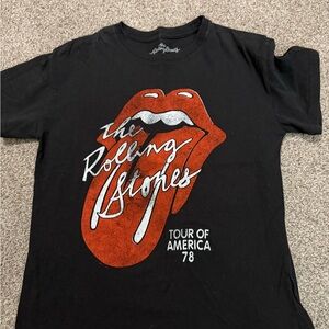 The Rolling Stones Black and Red Short Sleeve Tee